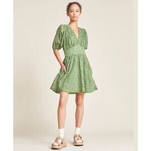 Trovata Birds Of Paradise Pullover Gia Dress Green Womens S